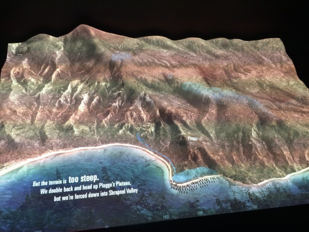 Projection d'animation sur une carte en 3d du terrain